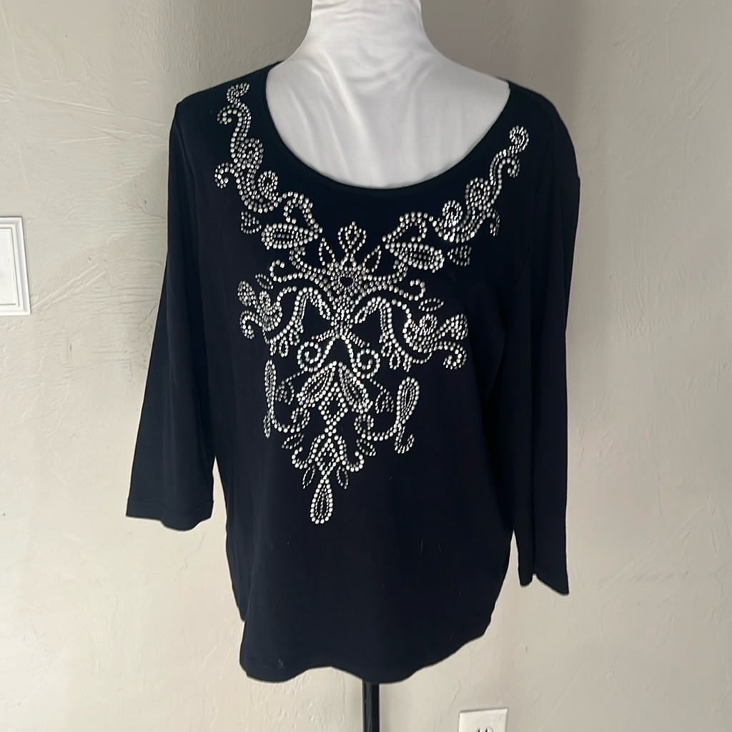 Karen Scott Embellished Blouse 592